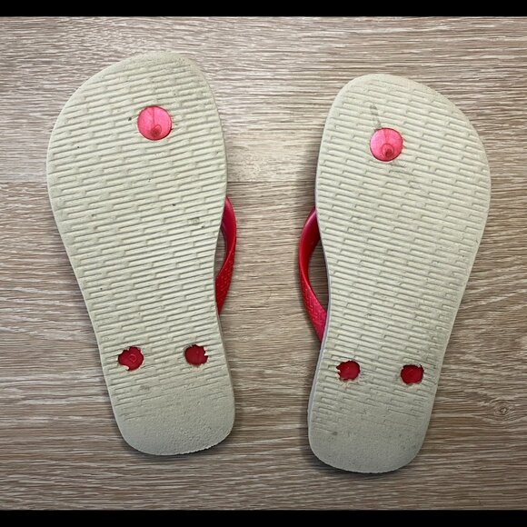Havaianas Girl's Flip Flops Flores and lady bug pattern US Size 13C 1Y EU 31 32 - Picture 8 of 8